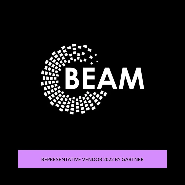 Beam logo: representative vendor 2022 by Gartner